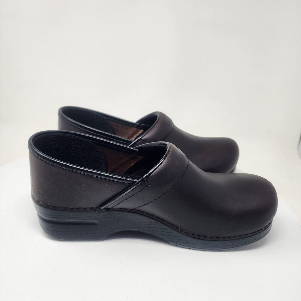 Dansko Professional Clogs Size 40 US 9.5-10 Antique Brown Oiled Leather Like New - Picture 8 of 13